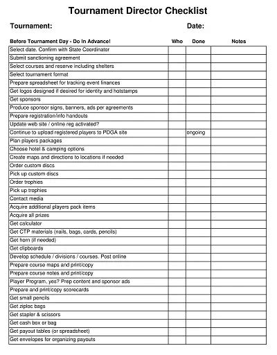golf outing checklist template.